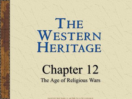The Age of Religious Wars
