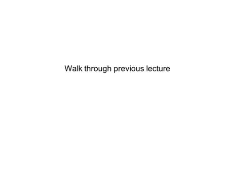 Walk through previous lecture. TSP Questions: How many tours are there? How do you solve it? How fast can you solve it?