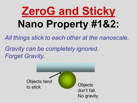 ZeroG and Sticky Nano Property #1&2: