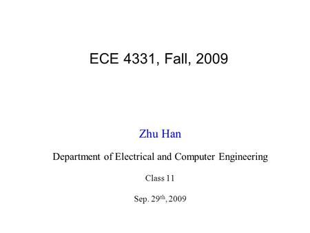 Department of Electrical and Computer Engineering