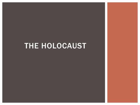 THE HOLOCAUST. 11 MILLION PEOPLE WERE EXTERMINATED.