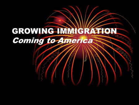 GROWING IMMIGRATION Coming to America. Where did they come from? MOSTLY FROM: Northern/Western Europe (Before 1890) –English, Scots, Irish, Germans, Scandinavians.