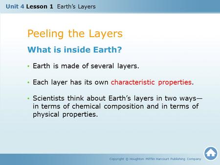 Peeling the Layers What is inside Earth?