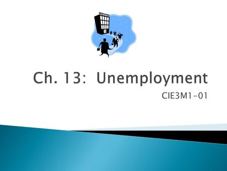 CIE3M1-01.  One of the biggest problems facing Canada and any country is the waste of its human resources.  Canadians aged 15 and over who are without.