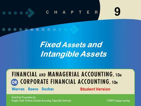 9 Fixed Assets and Intangible Assets Student Version.