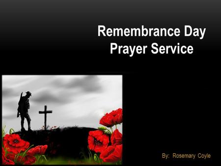 Remembrance Day Prayer Service