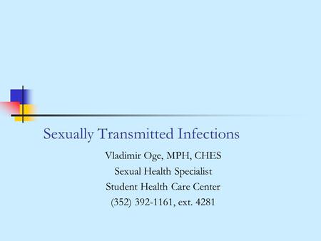 Sexually Transmitted Infections