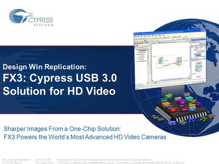 Design Win Replication: FX3: Cypress USB 3.0 Solution for HD Video