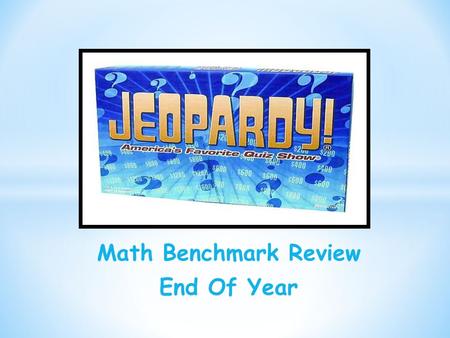 Math Benchmark Review End Of Year