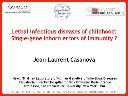Lethal infectious diseases of childhood: