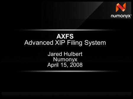 Advanced XIP Filing System