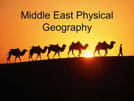Middle East Physical Geography
