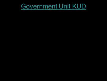 Government Unit KUD. Constitutional Convention Preview.