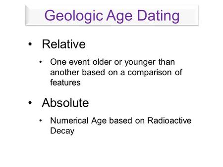 Relative Dating And Absolute Dating Similarities