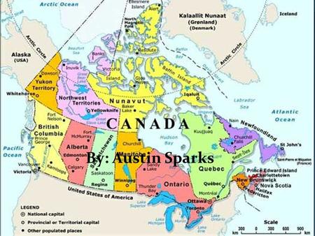 By: Austin Sparks. Location Canada is on the continent of North America. The country stretches from the Atlantic Ocean to the Pacific Ocean. The Arctic.