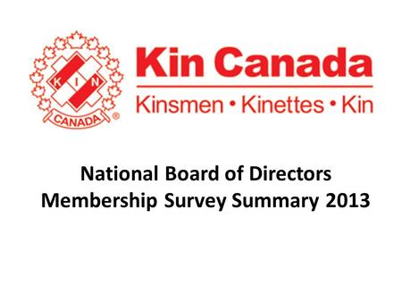 National Board of Directors Membership Survey Summary 2013.