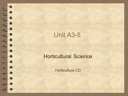 Horticultural Science Horticulture CD