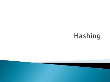 1.  We’ll discuss the hash table ADT which supports only a subset of the operations allowed by binary search trees.  The implementation of hash tables.