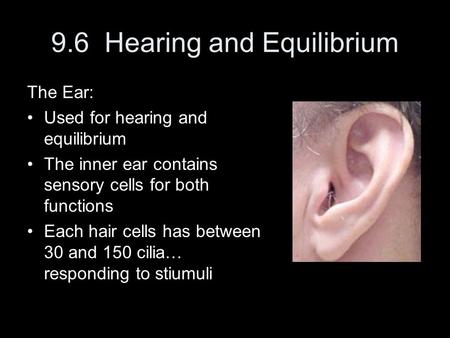 9.6 Hearing and Equilibrium