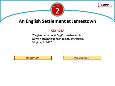 An English Settlement at Jamestown