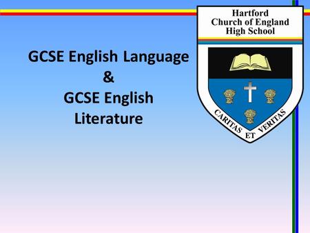 GCSE English Language & GCSE English Literature. Key facts All pupils take GCSE English Language and GCSE English Literature Exam-only assessment at the.