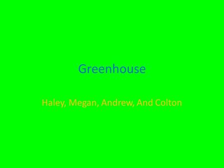 Greenhouse Haley, Megan, Andrew, And Colton. Floriculture Floral Design Plant Scientist Landscape Designer Groundkeeper.