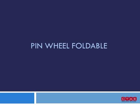 PIN WHEEL FOLDABLE. BEGIN WITH TWO EQUAL-SIZED CIRCLES (PAPER).