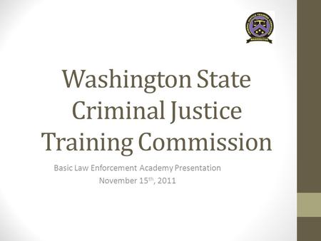 Washington State Criminal Justice Training Commission