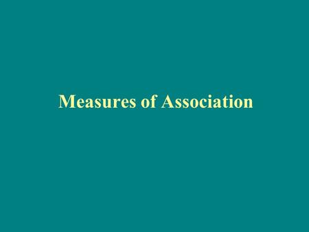 Measures of Association. When examining relationships (or the lack thereof) between nominal- and ordinal-level variables, Crosstabs are our instruments.