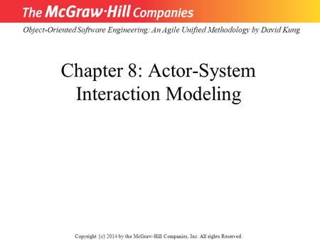 Chapter 8: Actor-System Interaction Modeling