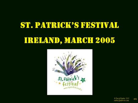 © David Rashty 2005 (1) St. Patrick’s Festival Ireland, March 2005.