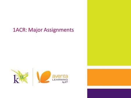 1ACR: Major Assignments