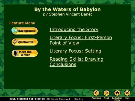 By the Waters of Babylon by Stephen Vincent Benét
