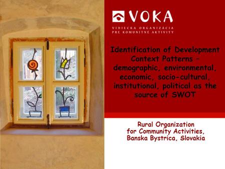 Identification of Development Context Patterns – demographic, environmental, economic, socio-cultural, institutional, political as the source of SWOT Rural.