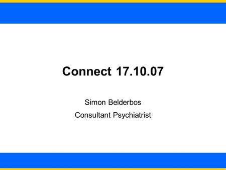 Simon Belderbos Consultant Psychiatrist