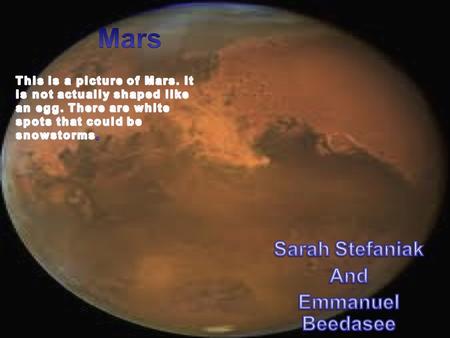 Solar System  Mars is the fourth planet from the Sun.  It is 228 million miles from the Sun.  One orbit is 687 Earth days.  One rotation for Mars.