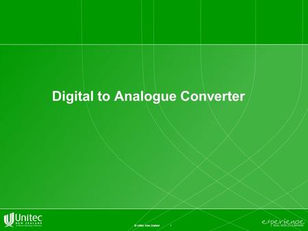 Digital to Analogue Converter