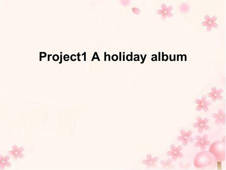 Project1 A holiday album