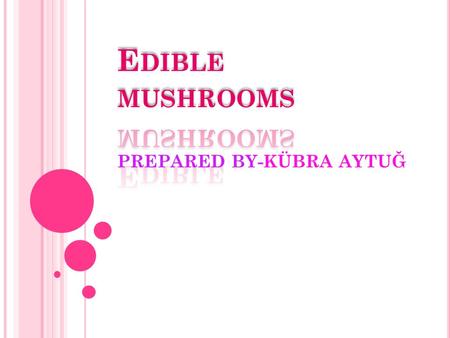 PREPARED BY-KÜBRA AYTUĞ. Mushrooms, do not carry organism chlorophyll. Are not discussed in the realm of classifying plants among scientists have debated.