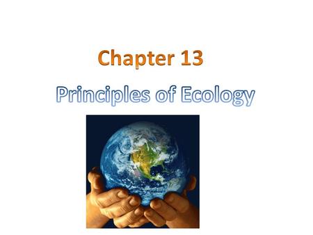 Ecology is study of interactions between non-living components in the environment… – light – water – wind – nutrients in soil – heat – solar radiation.