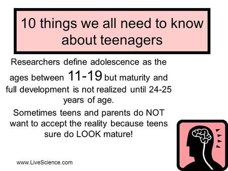 10 things we all need to know about teenagers