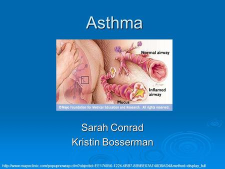 Asthma Sarah Conrad Kristin Bosserman