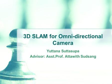 3D SLAM for Omni-directional Camera