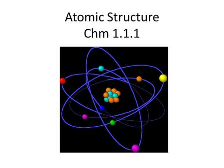 Atomic Structure Chm 1.1.1. Matter MixturesPure Substances.