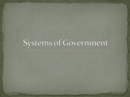 Form of government where the ruler has complete authority over the government and the lives of the people he or she governs.