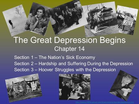 The Great Depression Begins Chapter 14