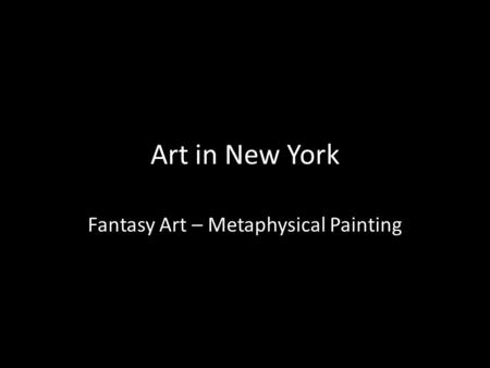 Fantasy Art – Metaphysical Painting