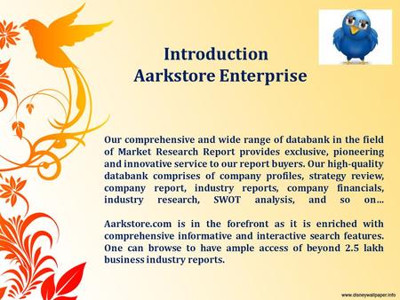 Our comprehensive and wide range of databank in the field of Market Research Report provides exclusive, pioneering and innovative service to our report.
