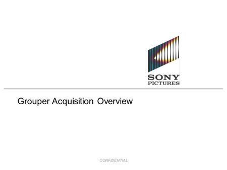 CONFIDENTIAL Grouper Acquisition Overview. page 1 Executive Summary SPE has tremendous opportunity through digital distribution and ad-supported online.