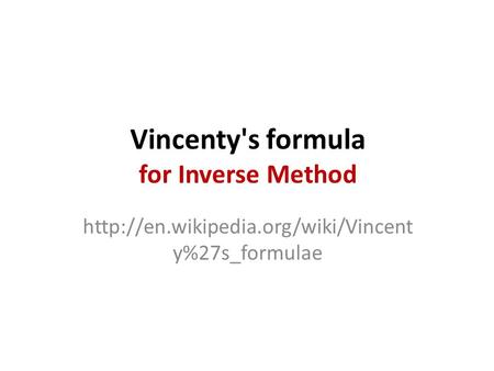 Vincenty's formula for Inverse Method